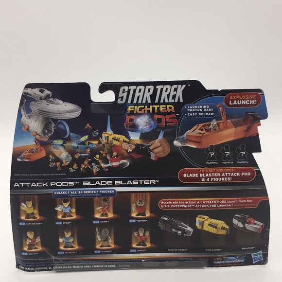 Star Trek Fighter Pods Attack Pods Blade Blaster Hasbro New - Picture 5 of 13